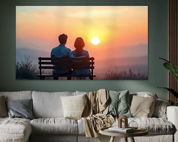 Samen de zonsondergang tegemoet