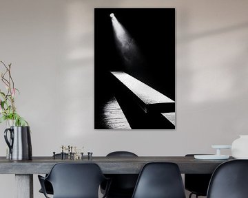 Lichtstraal op houten plank van Imperial Art House