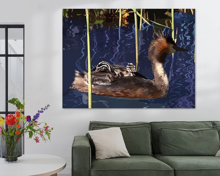 Voorbeeld van het werk in een kamer