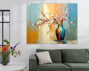 Modern stilleven met bloesem van Studio Pieternel