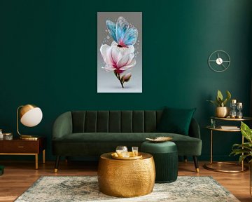 vlinder op bloem van Gelissen Artworks