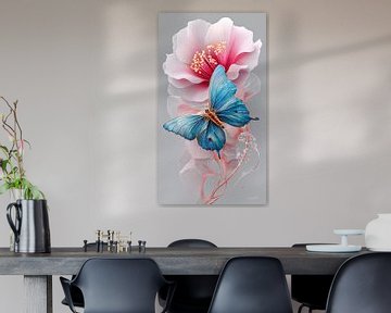 vlinder op bloem van Gelissen Artworks