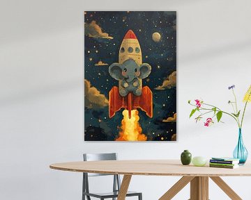 Olifant en raket van Lae
