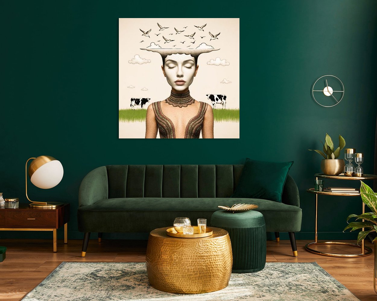 Example of the artwork in a room