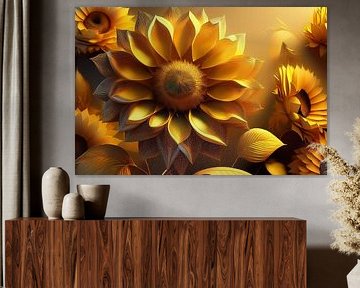 Sonnenblumen grafische KI