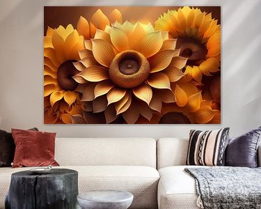 Voorbeeld van het werk in een kamer