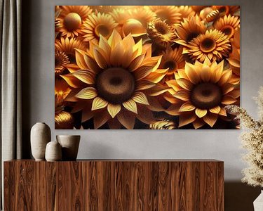 Voorbeeld van het werk in een kamer