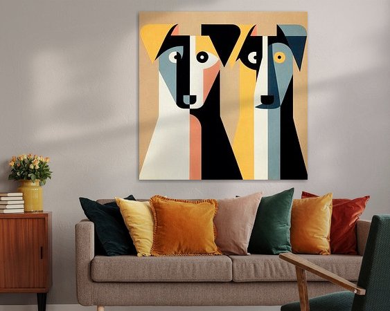 Voorbeeld van het werk in een kamer