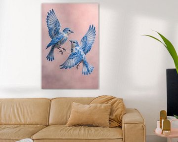 Delfts Blauwe Dans – porseleinen vogels in beweging van But First Framing