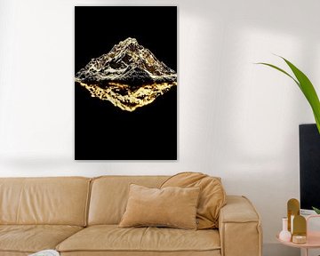 Golden mountain in contrast by Art & Soul Creations