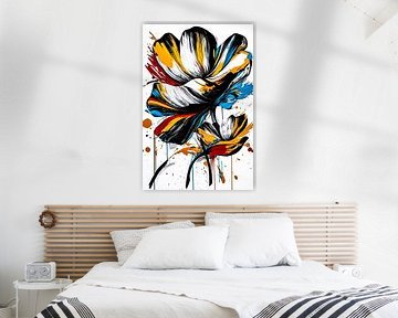 Abstracte bloemen in levendige kleuren van Art & Soul Creations