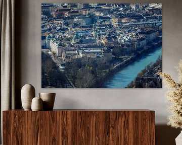 Uitzicht over de daken van Innsbruck van ManfredFotos