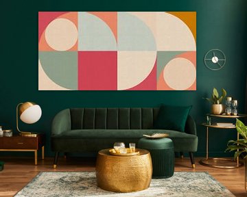 Bauhaus-geïnspireerde pastelkleurige geometrie van Dina Dankers