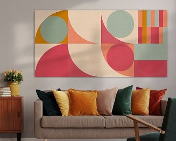 Geometrische compositie in jaren 70 stijl van Dina Dankers