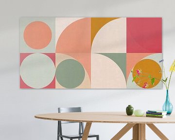 Speelse Retro op Crème Achtergrond van Dina Dankers