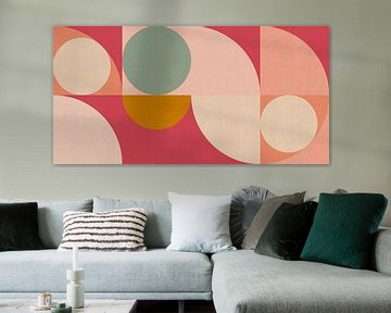Geometrisch patroon met Bauhaus-vibe van Dina Dankers