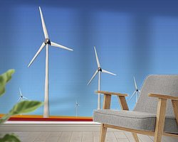 Voorbeeld van het werk in een kamer