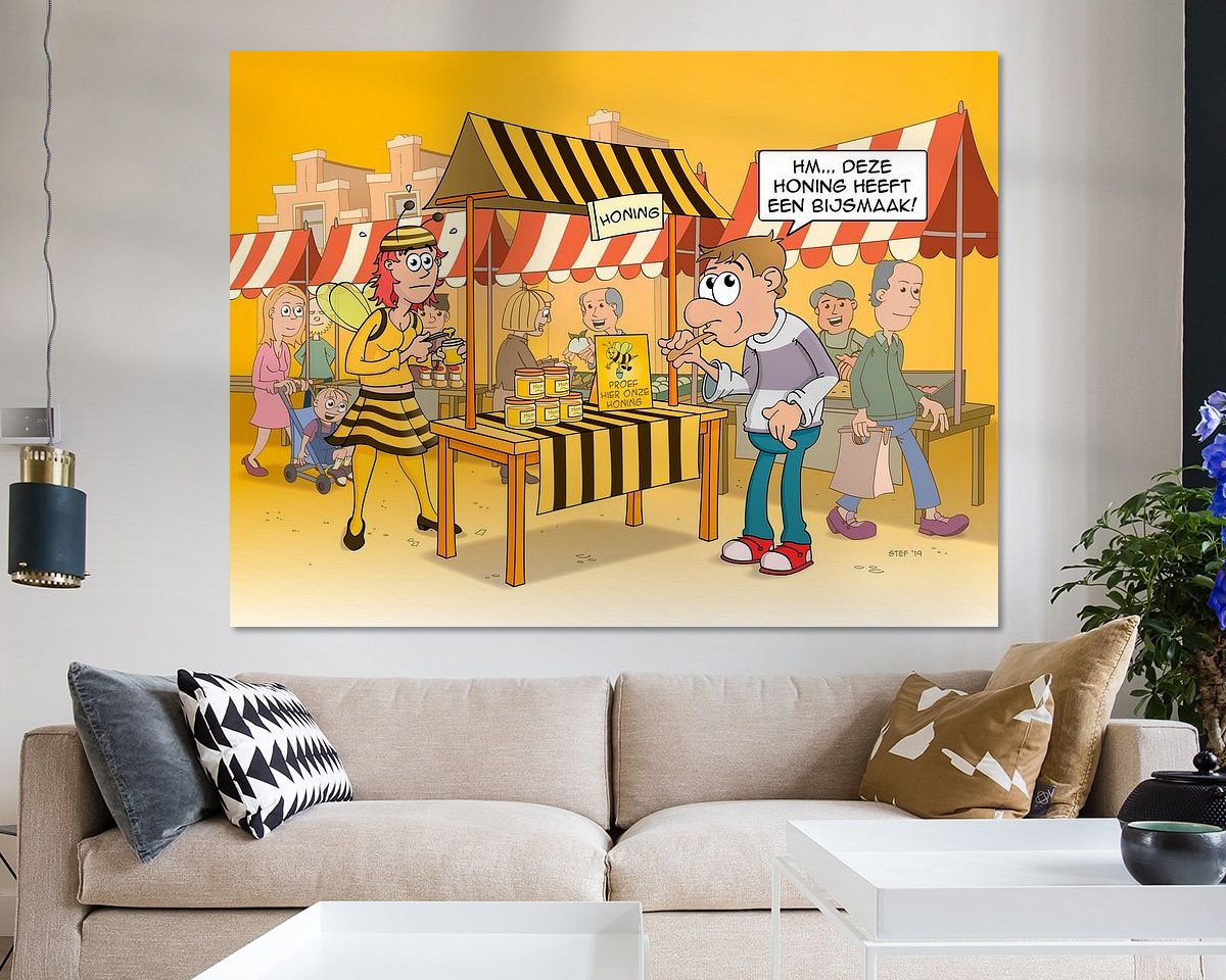 Voorbeeld van het werk in een kamer