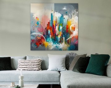 Stad abstract van Jessica Berendsen