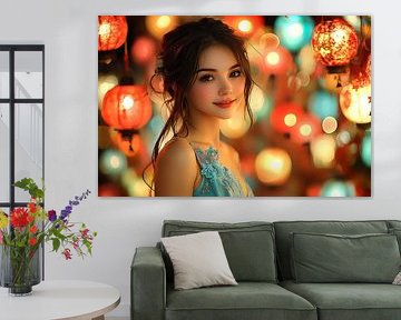 sensuele schilderachtige vrouw