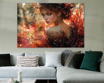 sensuele schilderachtige vrouw