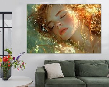 sensuele schilderachtige vrouw