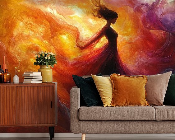 Voorbeeld van het werk in een kamer