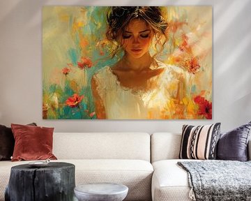 schilderachtige,spirituele afbeelding van vrouw van Egon Zitter