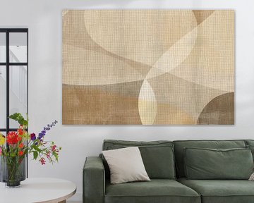 Warme neutrale kleuren op linnen van Dina Dankers