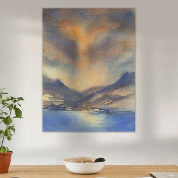 Bright sky over the mountains