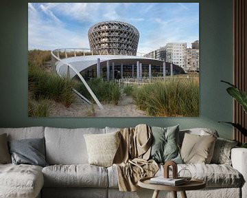 The Silt Hotel Casino among the dune grass in Middelkerke by Simon Peeters