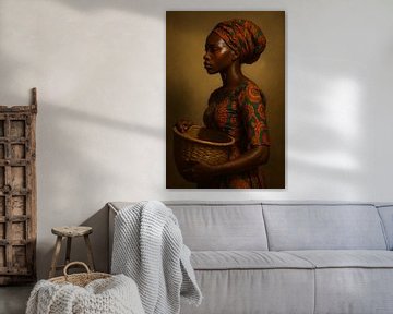 portret van een Afrikaanse vrouw in traditie van But First Framing