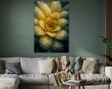 Geometrie van de Natuur – bloem in gefacetteerde patronen van But First Framing