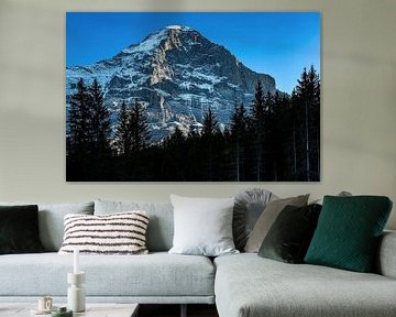 Eiger in herfstachtige avondstemming van Martin Opladen