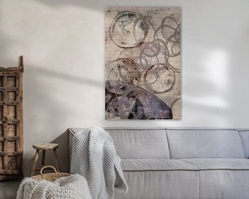 Retro Monotype met cirkels en textuur van Dina Dankers