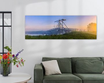Panorama zonsopkomst bij Schildjer Tilbat, De Paauwen, Groningen van Henk Meijer Photography