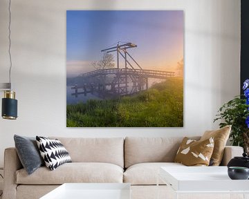 Zonsopkomst bij Schildjer Tilbat, De Paauwen, Groningen van Henk Meijer Photography