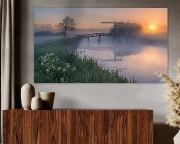 Zonsopkomst bij Schildjer Tilbat, De Paauwen, Groningen van Henk Meijer Photography