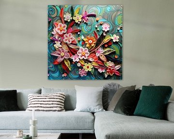 Quilling techniek bloemen papier kleurrijke bloemen vol leven
