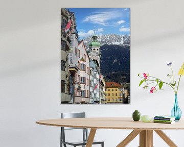 Hospital church in Innsbruck with the Alps in the background by ManfredFotos