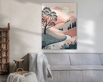 Sereen pastellandschap van Artistic