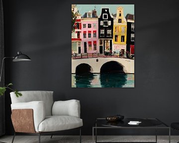Aan de gracht in Amsterdam van Studio Allee