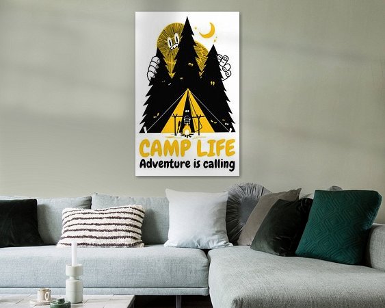 Voorbeeld van het werk in een kamer