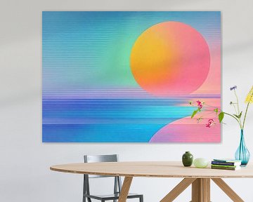 Zonsopgang Kunst | Kleurrijke Zonsopgang van Modern Collection