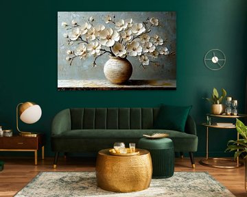 Flower Still Life | Serenity in Bloom Elegance by Art Whims