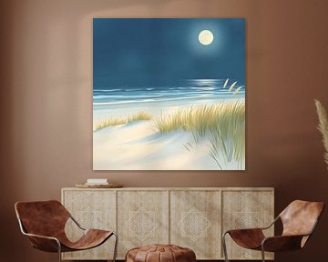 Maanverlicht duin van Artistic