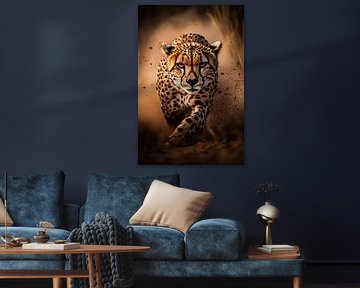 Cheeta sprint door de wildernis van Imperial Art House