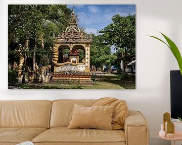 Wat Luang in Attapeu, het gouden juweel van Laos van Frank Photos