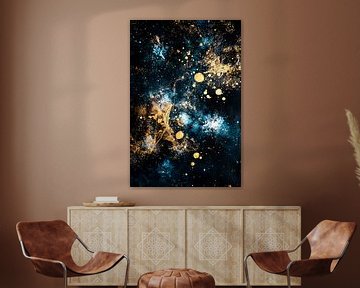 Abstracte kosmos met gouden accenten van Imperial Art House