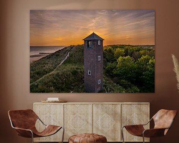 Lichtbaken Het Kustlicht Zoutelande van MSP Canvas